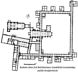 Grundriss der ehemaligen Reichskartause in Buxheim