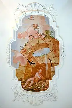 Deckenfresko im Kapitelsaal St. Mang