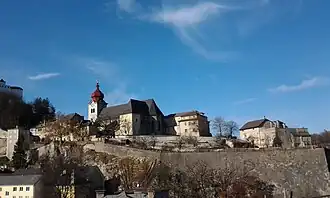 Nonnberg mit Stift Nonnberg vom Nonntal aus