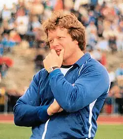 Knut Hjeltnes – 61,64&nbsp;m, ihm fehlten sechs Zentimeter zur Finalteilnahme