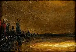 Landschaft bei Mondlicht