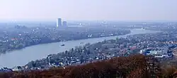 Blick vom Drachenfels auf Bonn