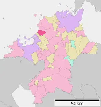 Lage Kogas in der Präfektur