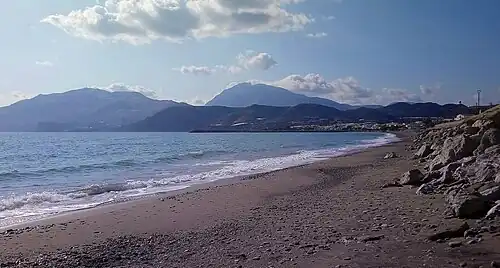 Strand Richtung Ortszentrum