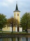 Dorfteich mit Kapelle des hl. Johannes von Nepomuk
