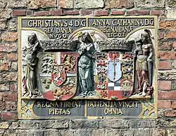 Wappen von König Christian IV und Königin Anna Katharina