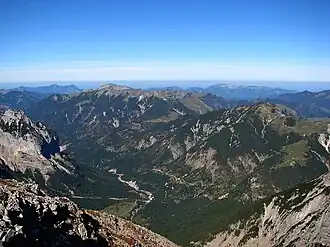 Der Grasbergkamm im Vorkarwendel vom Sonnjoch