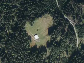 Kompbergalm aus der Vogelperspektive