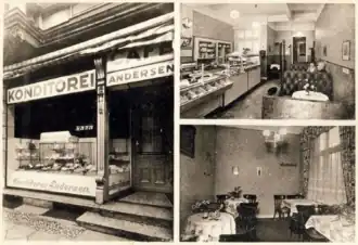 Konditorei-Café Andersen (Postkarte aus dem Jahr 1940)