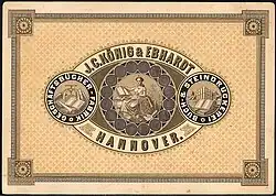 Dieselbe Karte mit klassischer Darstellung der Handwerkskünste