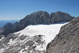 Nordseite des Koppenkarsteins. Im Vordergrund der Schladminger Gletscher