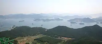 Ausblick auf den Park bei Tongyeong