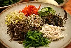 Verschiedene Namul für Bibimbap (비빔밥)