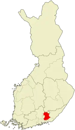 Lage von Kouvola in Finnland