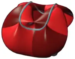 Abb. 6b: Separatrix mit instabilem periodischem Orbit (grau) im Zentrum