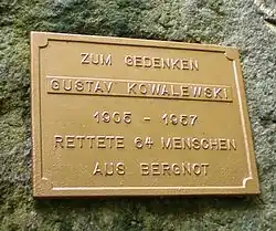 Gedenktafel für Gustav Kowalewski