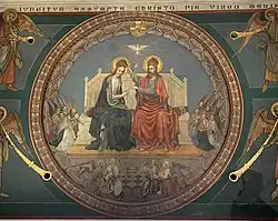 Wandgemälde der Krönung Mariens