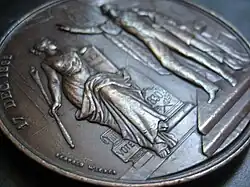 Krönungsmedaille Leopold II – Thronbesteigung am 17. Dezember 1865 – von Léopold Wiener.