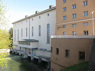 Unterwasserseite des Krafthauses