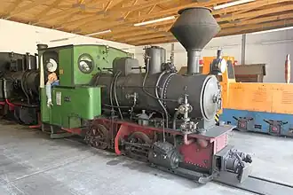 Krauss Nr. 7789 als Exponat im Feldbahnmuseum Herrenleite (2023)