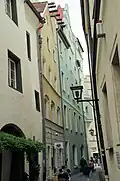 Blick vom Haidplatz in die Krebsgasse nach Süden