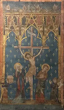 gotisches Wandgemälde der Passion Christi