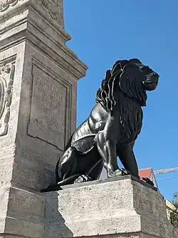 Löwenfigur nach der Renovierung