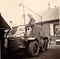 Lorraine 28 als gepanzerter Funkwagen als militärische Mobile Funkstelle.