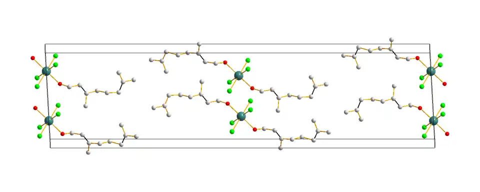 Kristallstruktur des Geraniol-Calciumchlorid-Komplexes Sauerstoff; Kohlenstoff; Calcium; Chlor