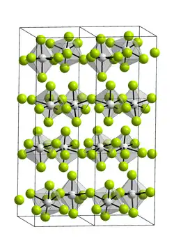Kristallstruktur von Vanadium(V)-fluorid