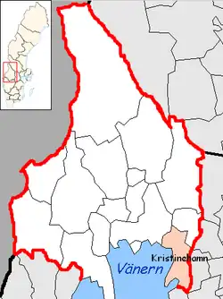 Lage der Gemeinde Kristinehamn