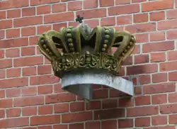 Die Krone des Giebels vom Regierungsgebäude, dass später als zweites Rathaus genutzt wurde