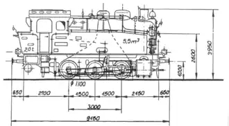 Maßskizze aus Merkbuch DR