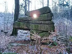 Wintersonnenwende im Auge des Kuckucksteins 2007