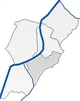 Lage des Stadtteils Weissach (i. w. S.) in Kufstein