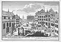 „Der Platz bey der Rosen genannt“, Salvatorkirche links von Johann Adam Delsenbach