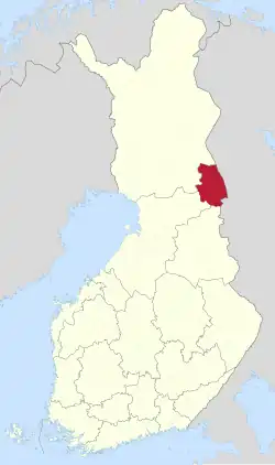 Lage von Kuusamo in Finnland