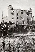 Löwenberg_Foto nach dem Brand 1889