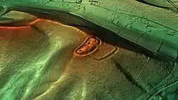 3D-Ansicht des digitalen Geländemodells