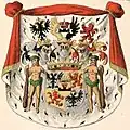 Gräfliches Wappen (1740) im Baltischen Wappenbuch[3]