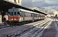 Dieseltriebwagen im Bahnhof Trapani