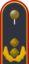 Dienstgradabzeichen eines Generalmajors auf Schulterklappe der Jacke des Dienstanzuges für Luftwaffenuniformträger