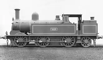 LNWR Nr. 848 (Fabrik-Nr. 2697, Baujahr 1883)