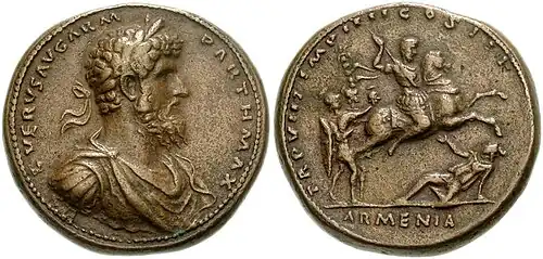 Münze des Lucius Verus aus dem Jahr 167