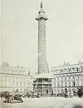 Die Pariser Vendôme-Säule vor ihrem Sturz.