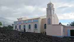 Notre-Dame-des-Laves nach Lavafluss vom Piton de la Fournaise