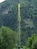 Schrägbahn vom Tal aus gesehen