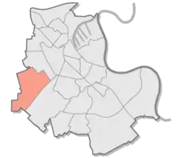 Lage von Grefrath im Stadtgebiet von Neuss