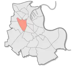 Lage des Stadionviertels in Neuss