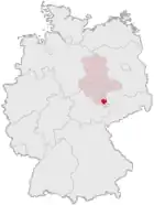 Lage des Landkreises Weißenfels in Deutschland